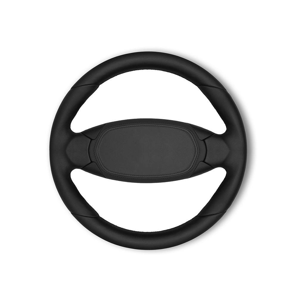 Premium Gray Leather Steering Wheel - Image 2